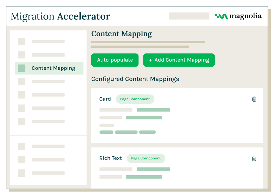 Accelerator Content Mapping